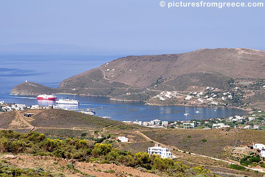 The port of Gavrio in Andros.