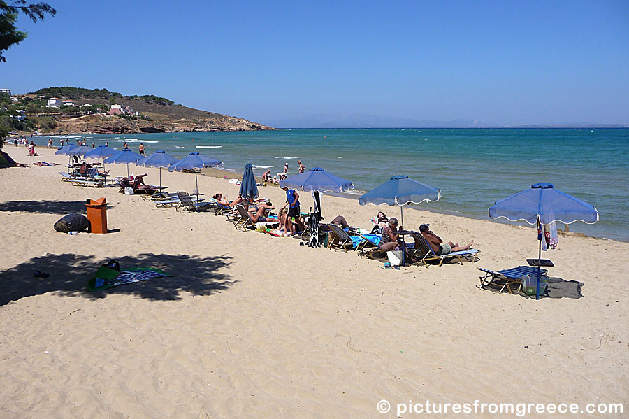 Karfas beach is the best and most popular beach on Chios. Lots of hotels and restaurants.