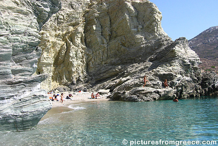 Angali is the best beach on Folegandros.