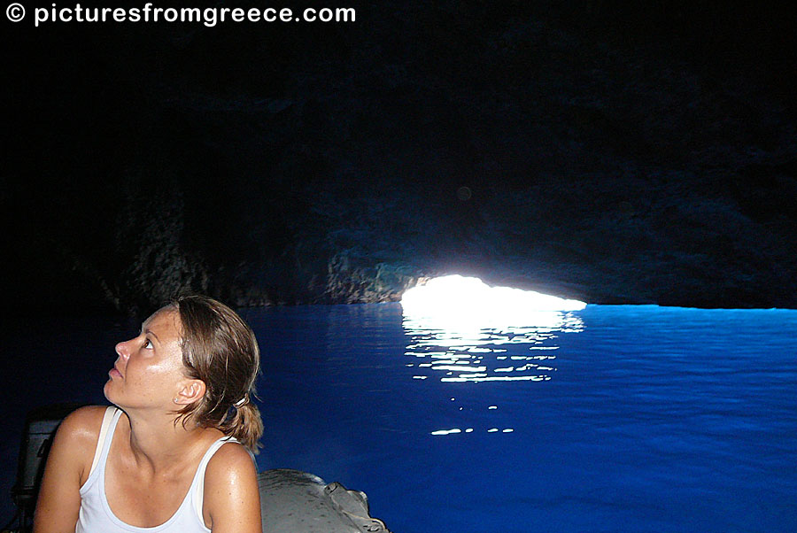 The Blue Cave on Kastellorizo in Greece.