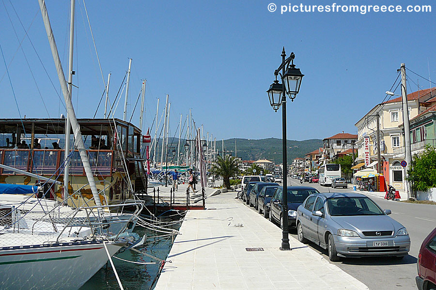 The sailboat marina in Lefkada town.