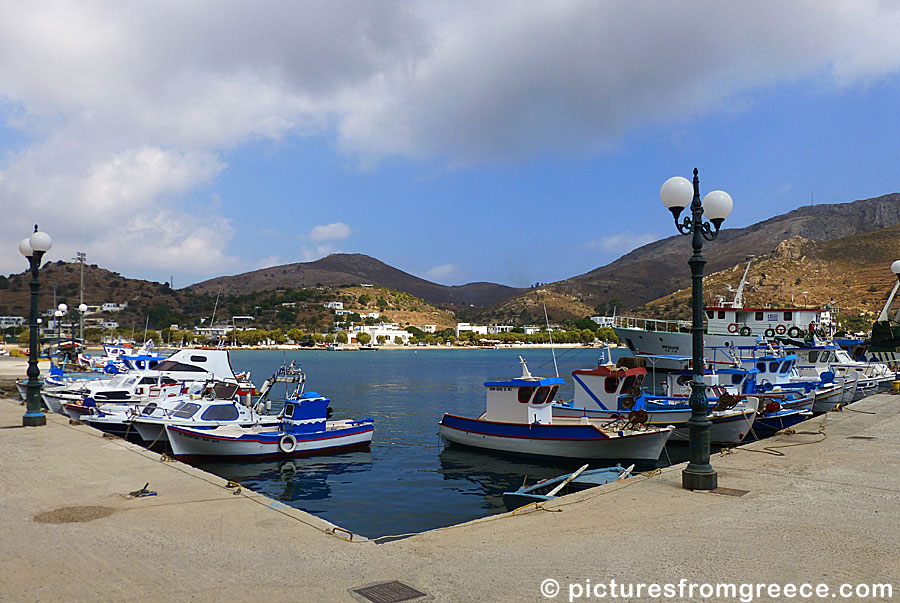 The port in Xerokambos in Leros