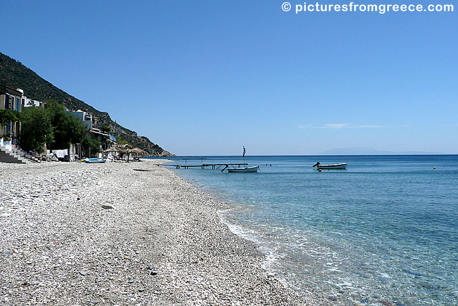 Melinda beach in Lesvos.