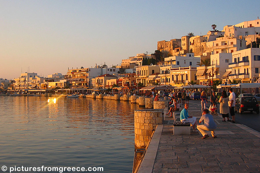 Waterfront in Naxos Town.