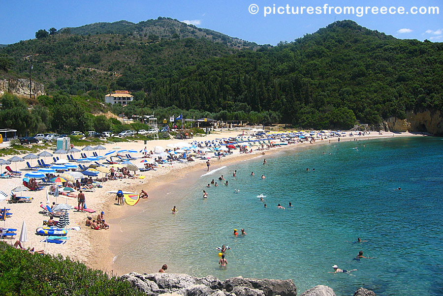 Megali Ammos is located near Sivota which north of Parga on the Greek mainland.