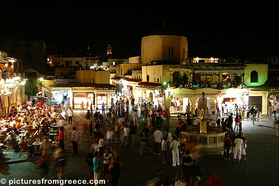 Ippokrates square in Rhodes Old Town.