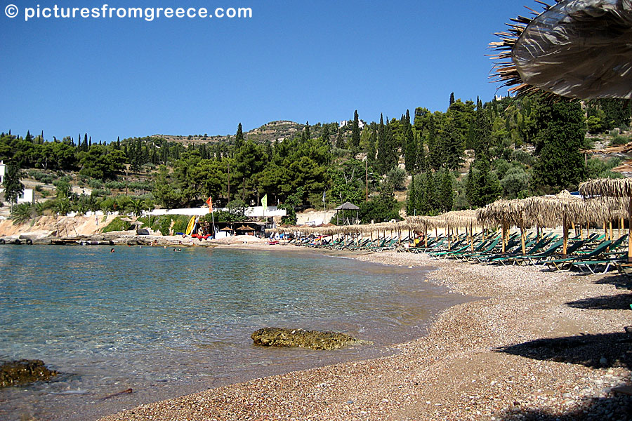 Agia Marina beach on Spetses.