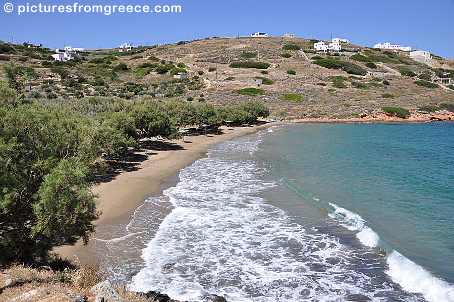 Lotos beach in Kini on Syros.
