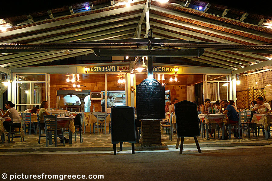 Restaurant Saronis is the best place to eat Greek food in Skala. Agistri.