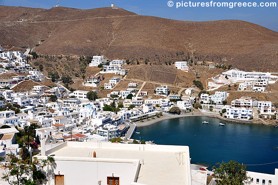 Pera Gialos in Astypalea is a beautiful village with white houses, a small beach and numerous restaurants.