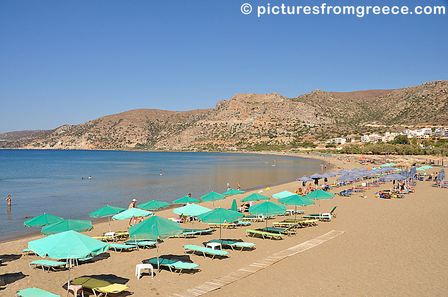 The sandy beach of Paleochora in southern Crete.