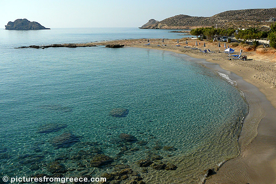 erokambos beach in eastern Crete.