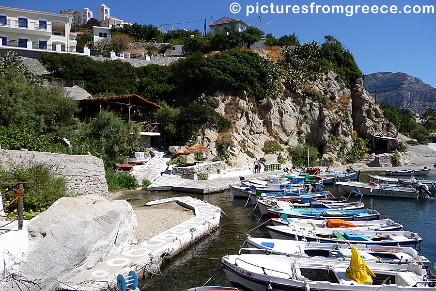 Manganitis is a small fishing village with a restaurant not far from the beach Seychelles in Ikaria.