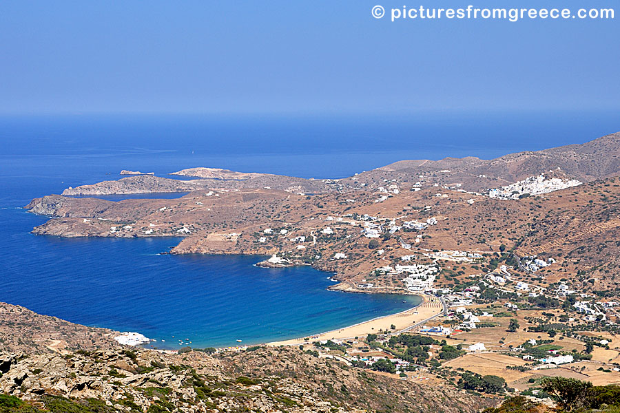Mylopotas in Ios is one of Greece's best beaches and Chora is one of the Cyclades finest villages.