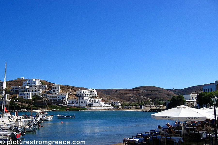Loutra in Kythnos is famous for its hot springs and its spa.