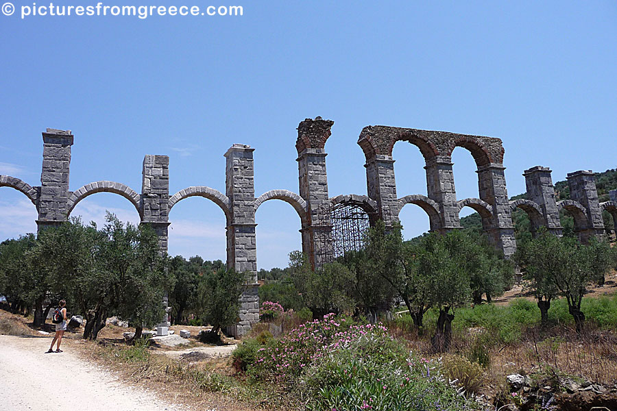 Roman aqueduct close to Moria in Lesvos.