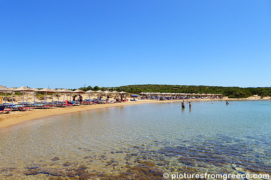 Santa Maria beach in eastern Paros is popular for windsurfers and kitesurfers.
