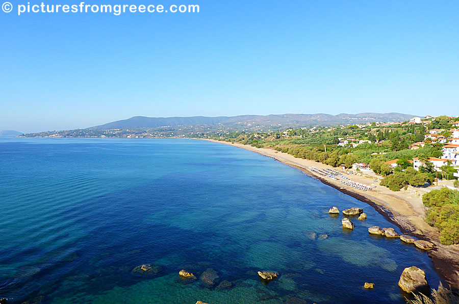Zaga beach in Koroni in south Peloponnese.