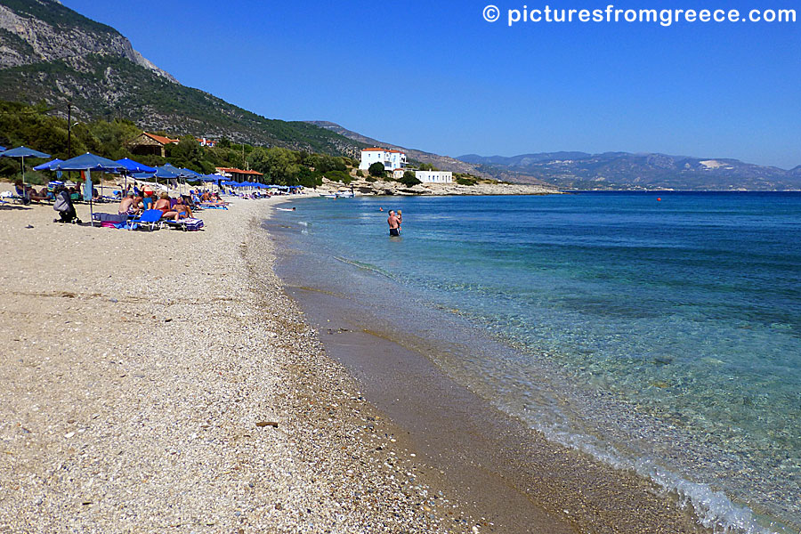 Limnionas beach in Samos.
