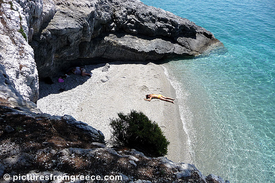 Kalimera beach close to Kastani in Skopelos