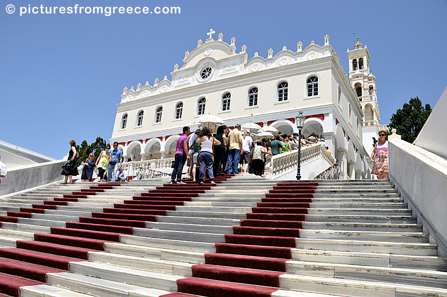 Panagia Evangelistra in Tinos is a church with a holy icon and miracles.